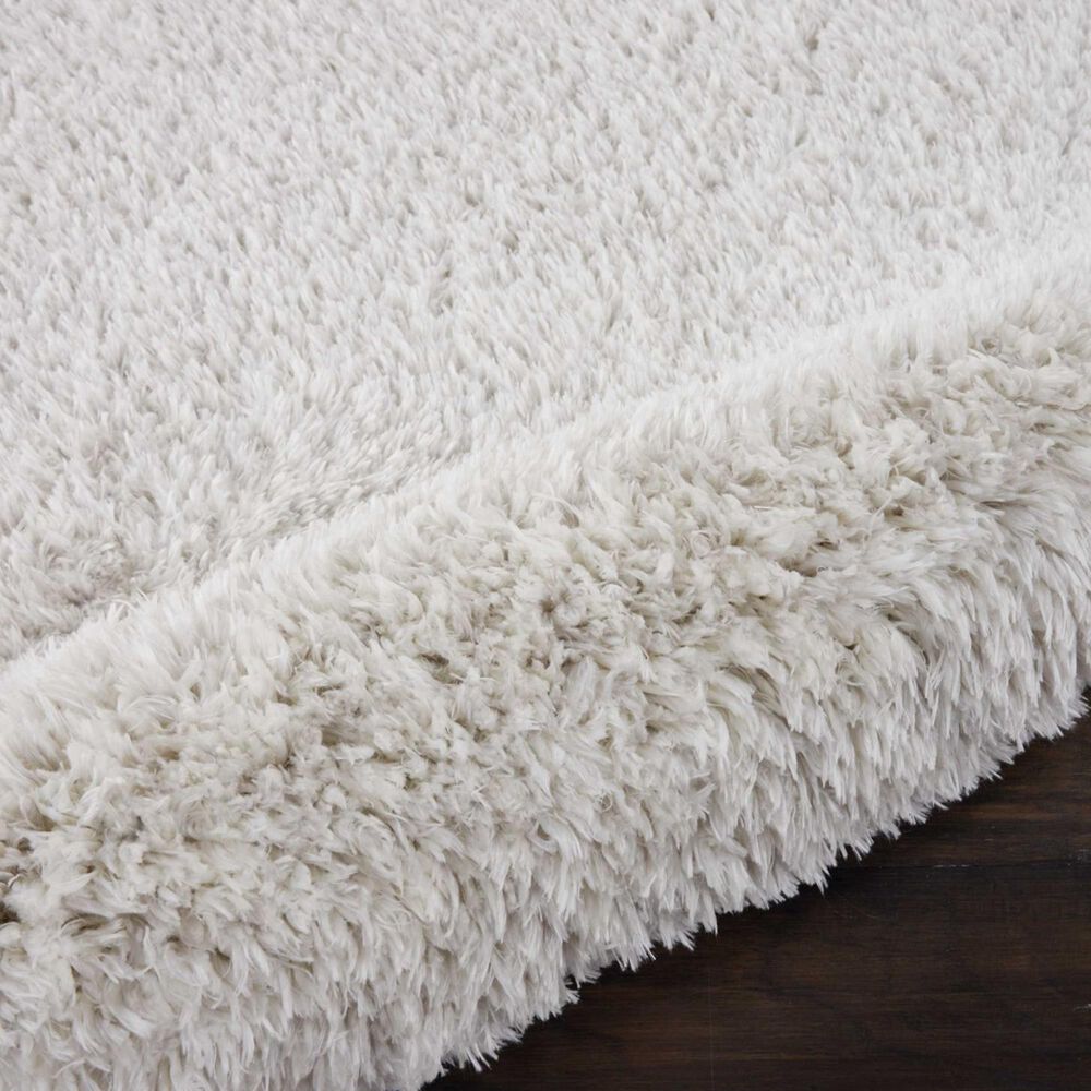 Nourison Luxe Shag LXS01 9&#39; x 12&#39; Light Grey Area Rug, , large