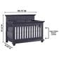 Oxford Baby Weston 2-Piece Crib and Dresser Nursery Set in Midnight Slate, , large