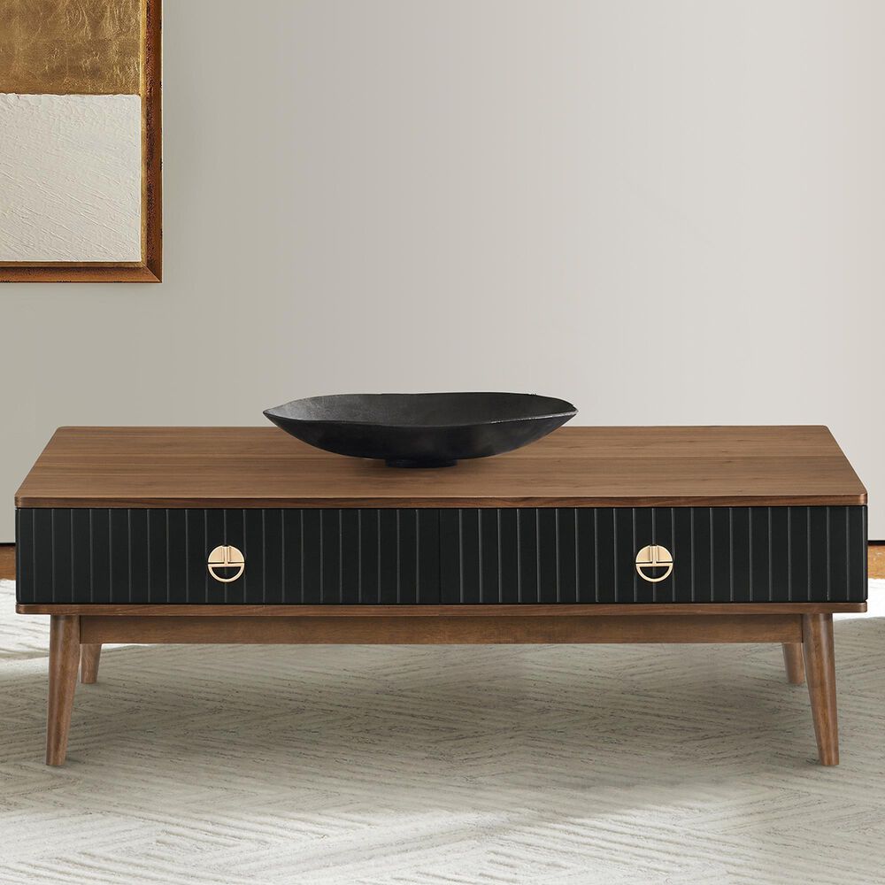 Blue River Amigo Coffee Table in Black/Walnut, , large