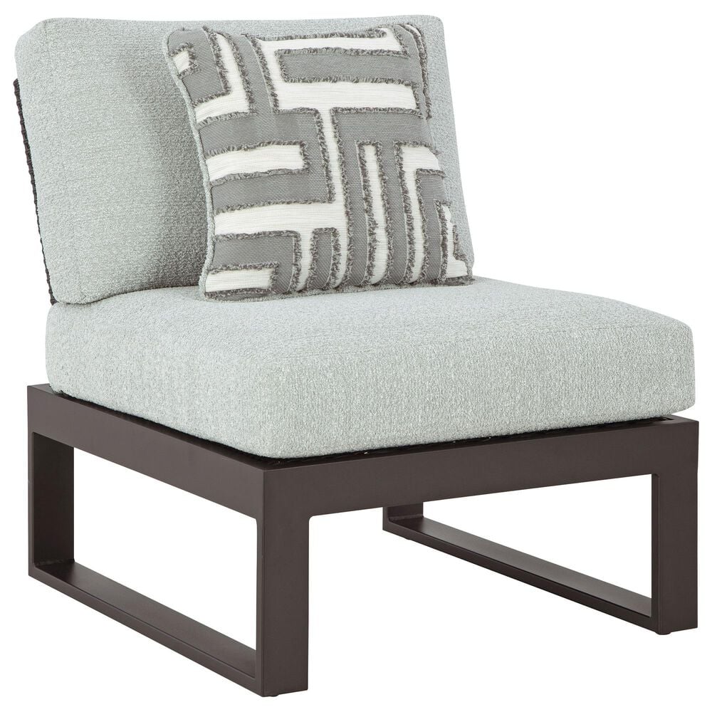 Ashley Beachloft 6-Piece Outdoor Sectional with Table in Gray, , large