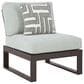 Ashley Beachloft 6-Piece Outdoor Sectional with Table in Gray, , large