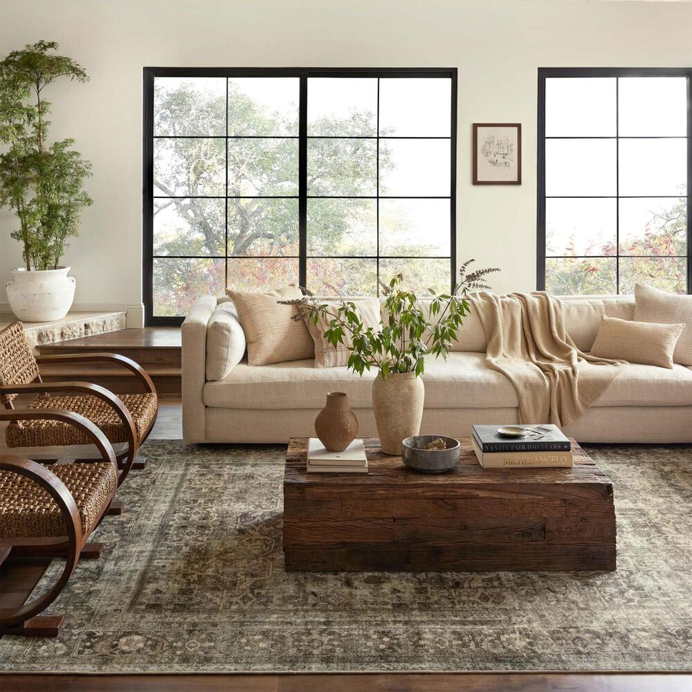 Magnolia Home Sinclair 3&#39;6&quot; x 5&#39;6&quot; Pebble and Taupe Area Rug, , large