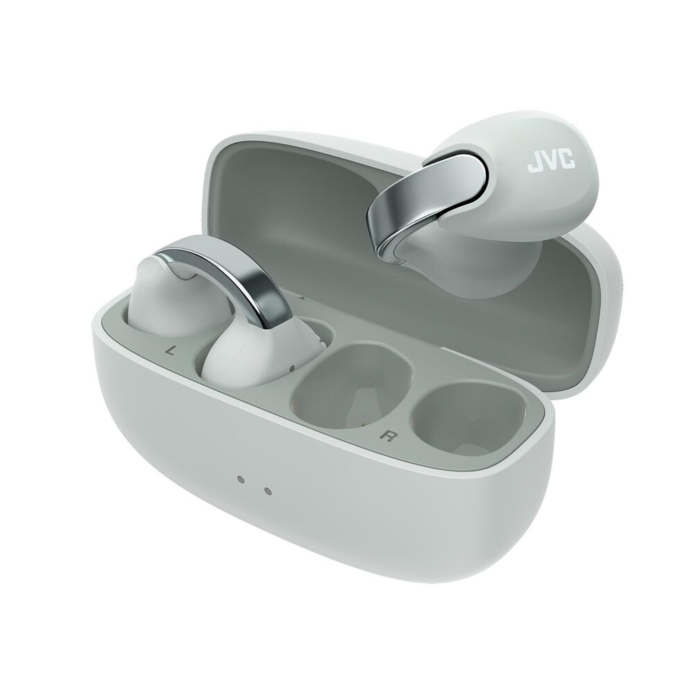 JVC Nearphones Open-Ear True Wireless Earbuds in Ice Gray, , large