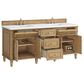James Martin Vanities Lorelai 72" Double Vanity in Light Natural Oak with 3 cm White Zeus Quartz Top, , large