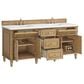 James Martin Vanities Lorelai 72" Double Vanity in Light Natural Oak with 3 cm White Zeus Quartz Top, , large