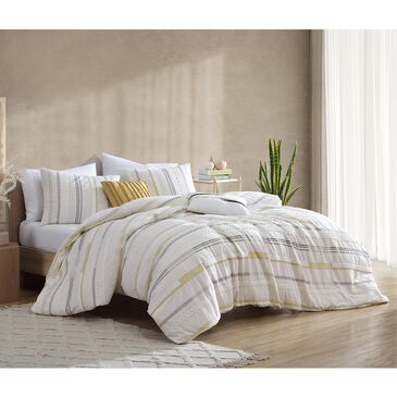 Hallmart Collectibles Wilkinson 5-Piece Queen Comforter Set in Ivory, Gold and Gray, , large
