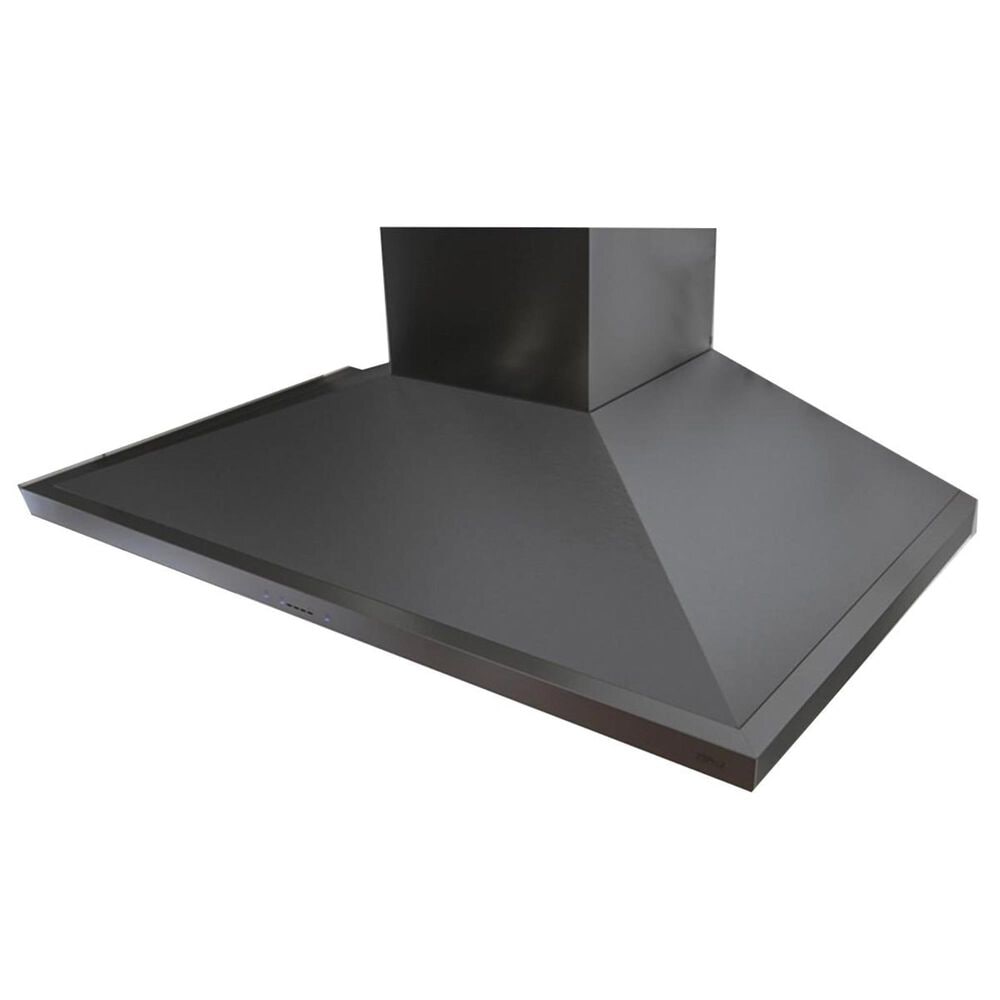 Zephyr Anzio 36" Chimney Wall Hood in Black Stainless Steel, , large