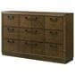Crown Mark Lakecrest Queen Bed with Dresser, Chest, and Two Nightstands in Medium Brown, , large