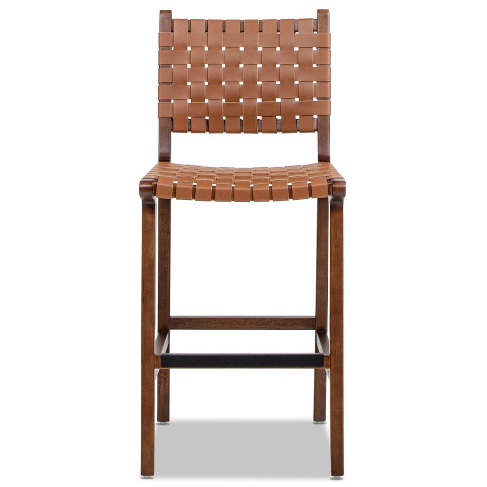 Jennifer Taylor Home Andre 26" Counter Stool with Pecan Brown Cushion in Natural Brown, , large