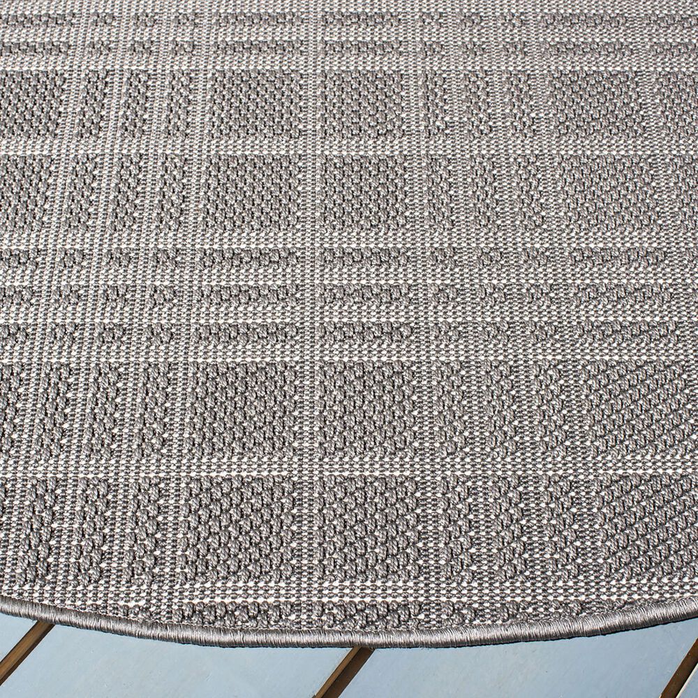 Safavieh Bermuda 5&#39; Round Grey Indoor/Outdoor Area Performance Rug, , large
