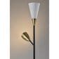 Adesso Dixon Torchiere in Black and White, , large