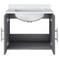 Lexora Home Geneva 24" Single Bathroom Vanity in Dark Grey with 2 cm White Quartz Top and Rectangular Sink, , large