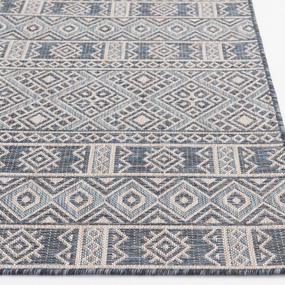 Central Oriental Melbourne Draya 5&#39; x 7&#39; Lagoon and Multicolor Area Rug, , large