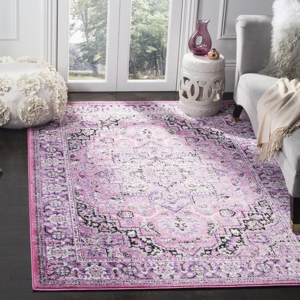 Safavieh Skyler SKY126N 5&#39;1&quot; x 7&#39;6&quot; Pink and Ivory Area Rug, , large