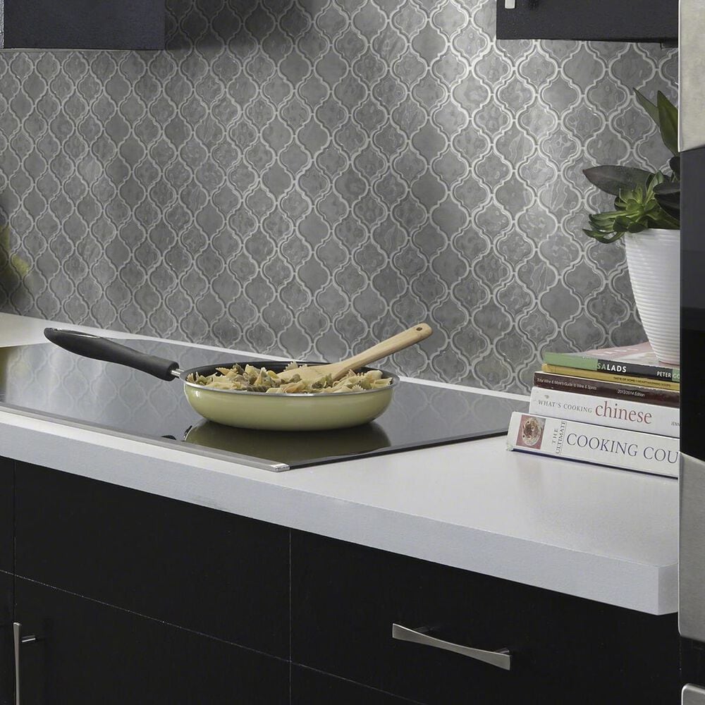 Shaw Geoscape Lantern Dark Grey 10.83" x 11.81" Ceramic Mosaic Sheet, , large