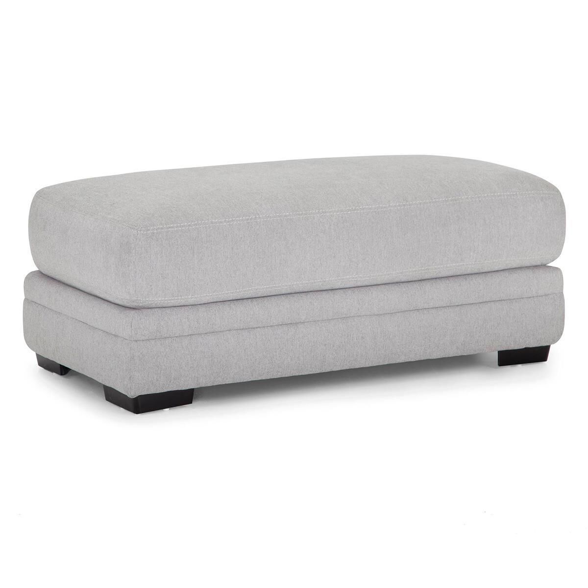 Moore Furniture Cleo Standard Ottoman in Pebble Nebraska