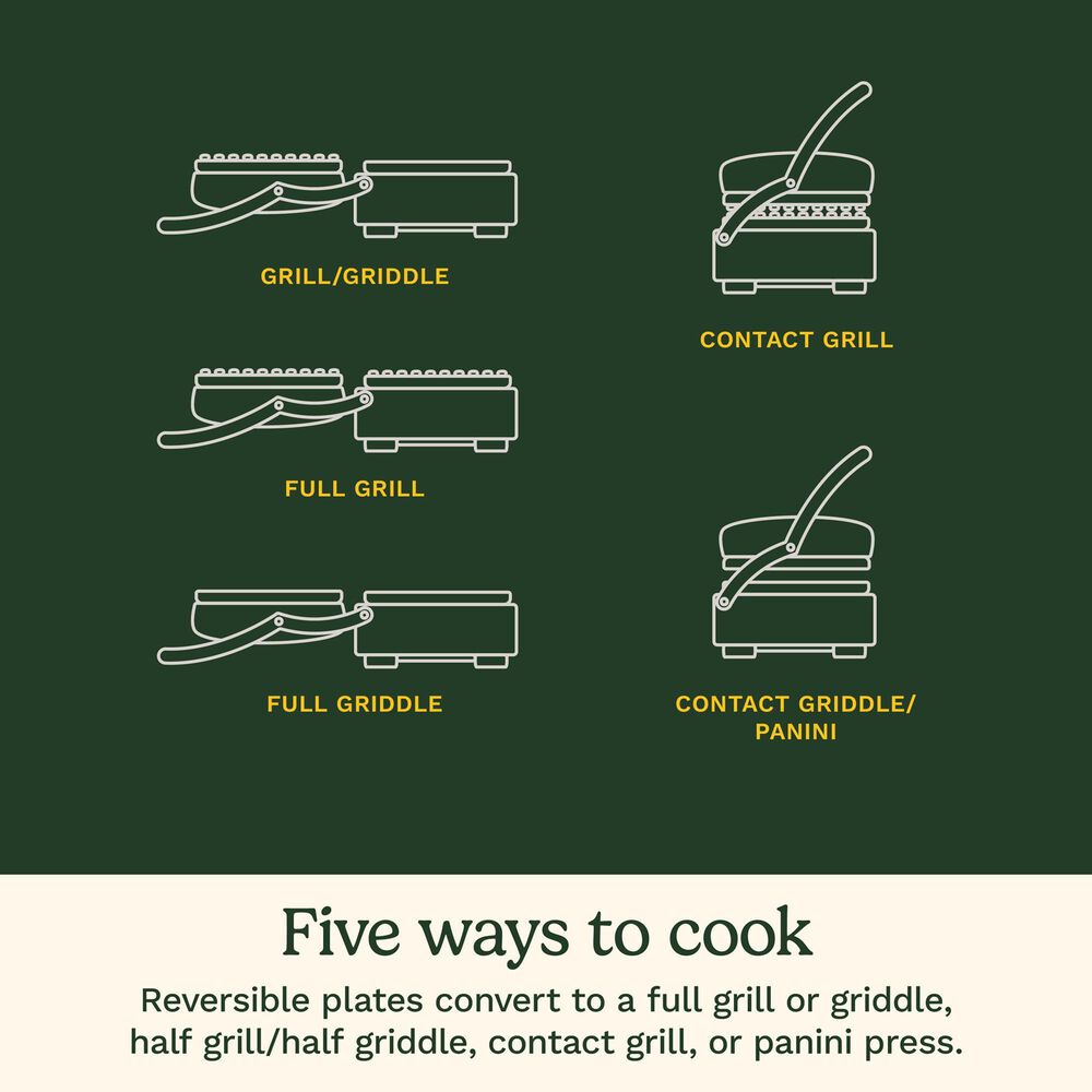 Cuisinart Griddler Indoor Grill with Griddle and Panini Press in Stainless Steel, , large