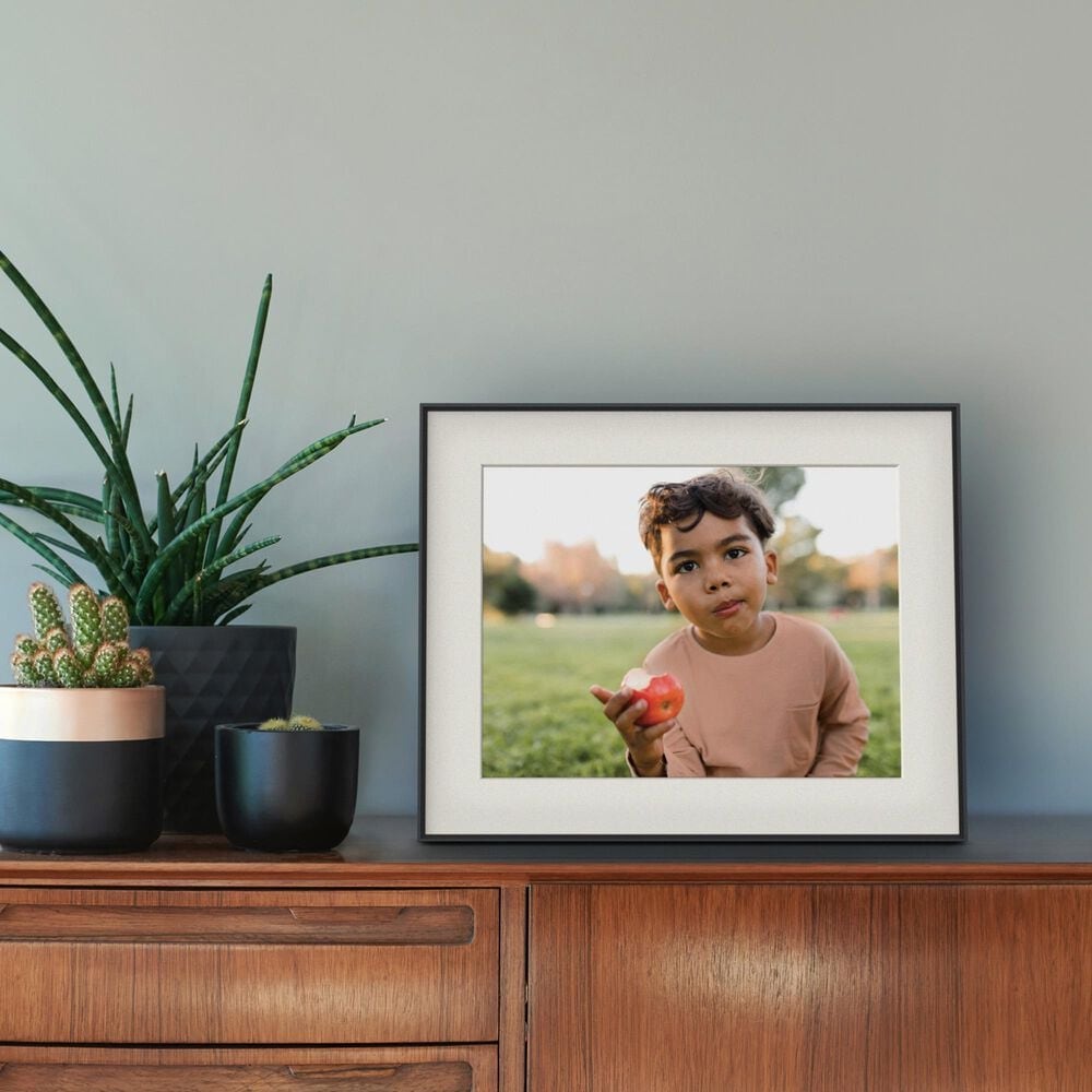 Aura Walden 15" Digital Wi-Fi Photo Frame with Paper Mat in Carbon, , large