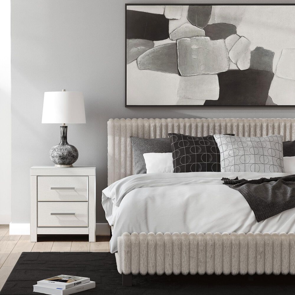 Ashley Zuraleus Queen Upholstered Platform Bed in Gray, , large