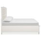 Nicolette Home Willowbrook King Storage Bed with Dresser and Nightstand in Egg Shell White, , large