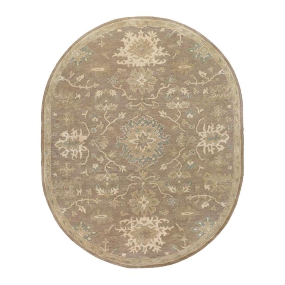 Surya Caesar CAE-1149 8" x 10" Oval Camel, Gray and Tan Area Rug, , large