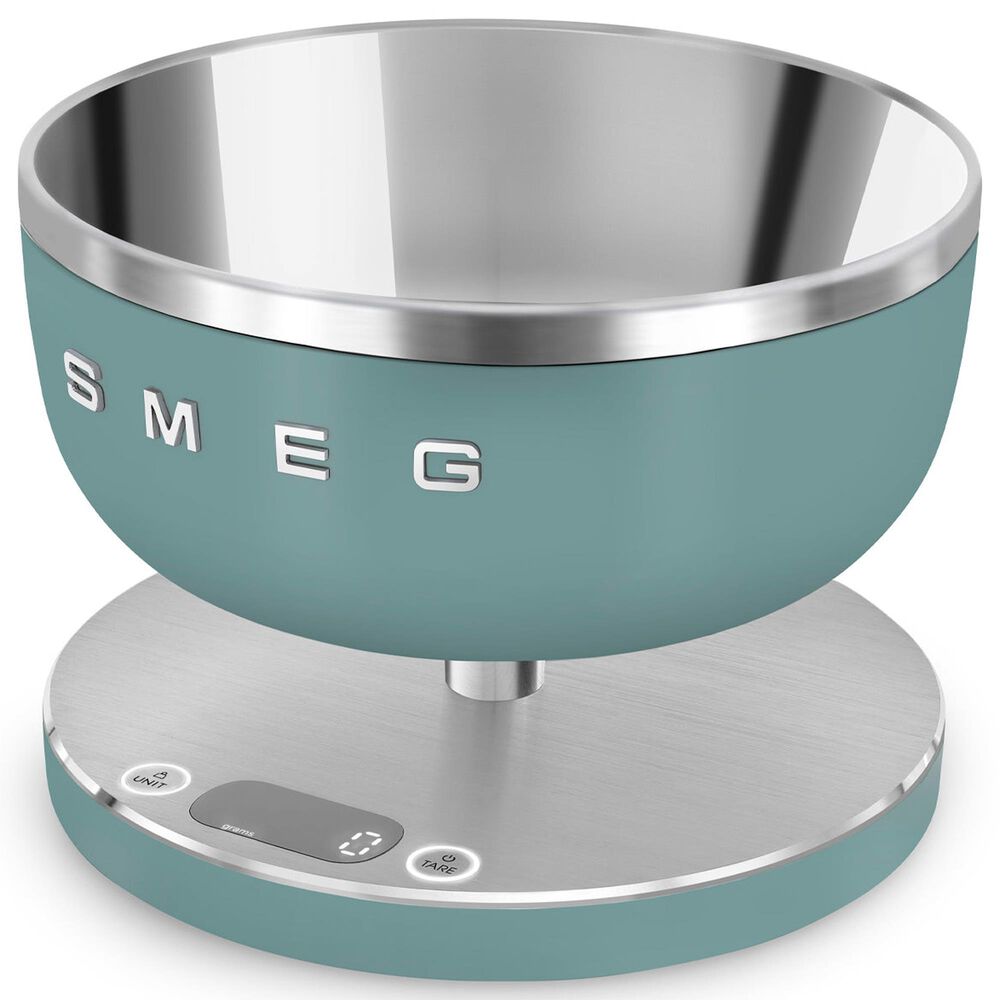 SMEG Collezione Kitchen Scale in Emerald Green and Polished Chrome, , large