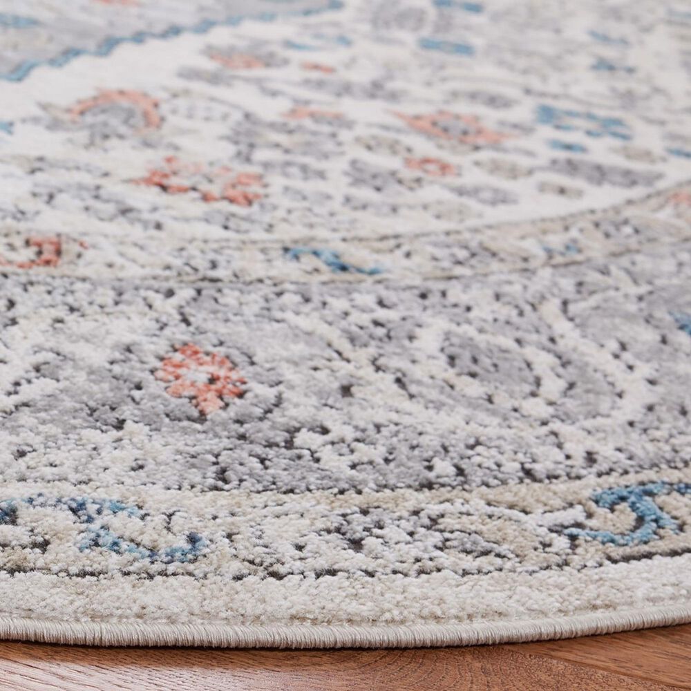 Safavieh Oregon  ORE876 6&#39;7&quot; Round Grey and Ivory Area Rug, , large