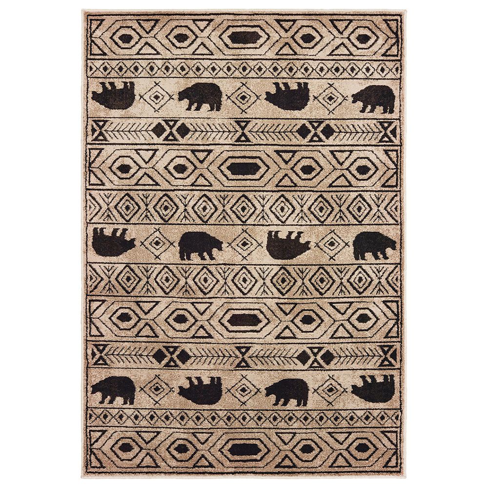 Oriental Weavers Woodlands 9651A 9"10" x 12"10" Ivory Area Rug, , large