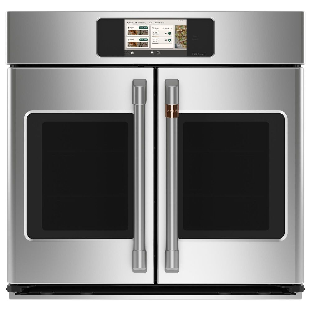 Cafe 30" Smart Built-in Convection Single Wall Oven with French Doors in Stainless Steel, , large