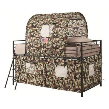 Pacific Landing Bunks Camouflage Tent Loft Bed in Green, , large
