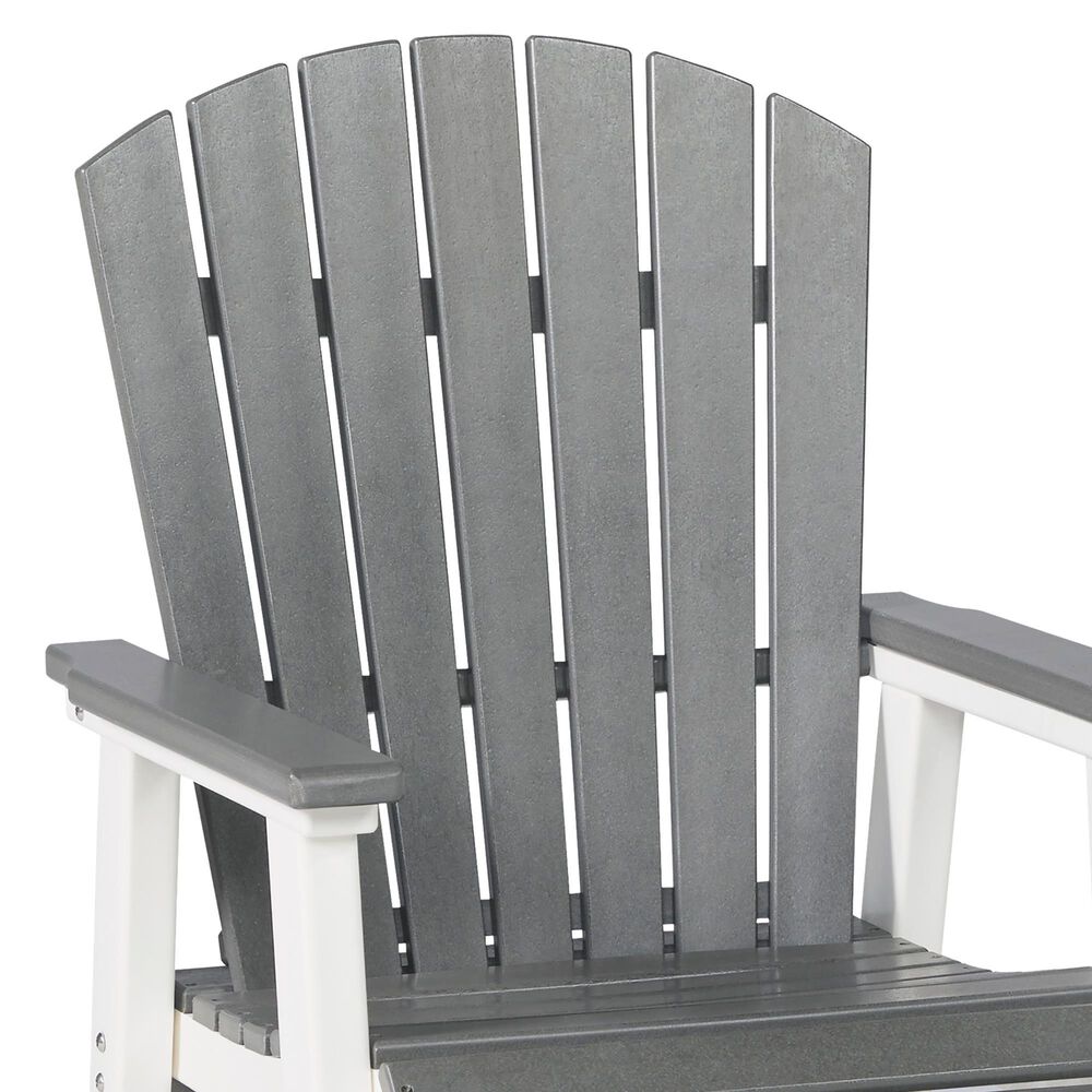 Ashley Transville Patio Arm Chair in Gray and White &#40;Set of 2&#41;, , large