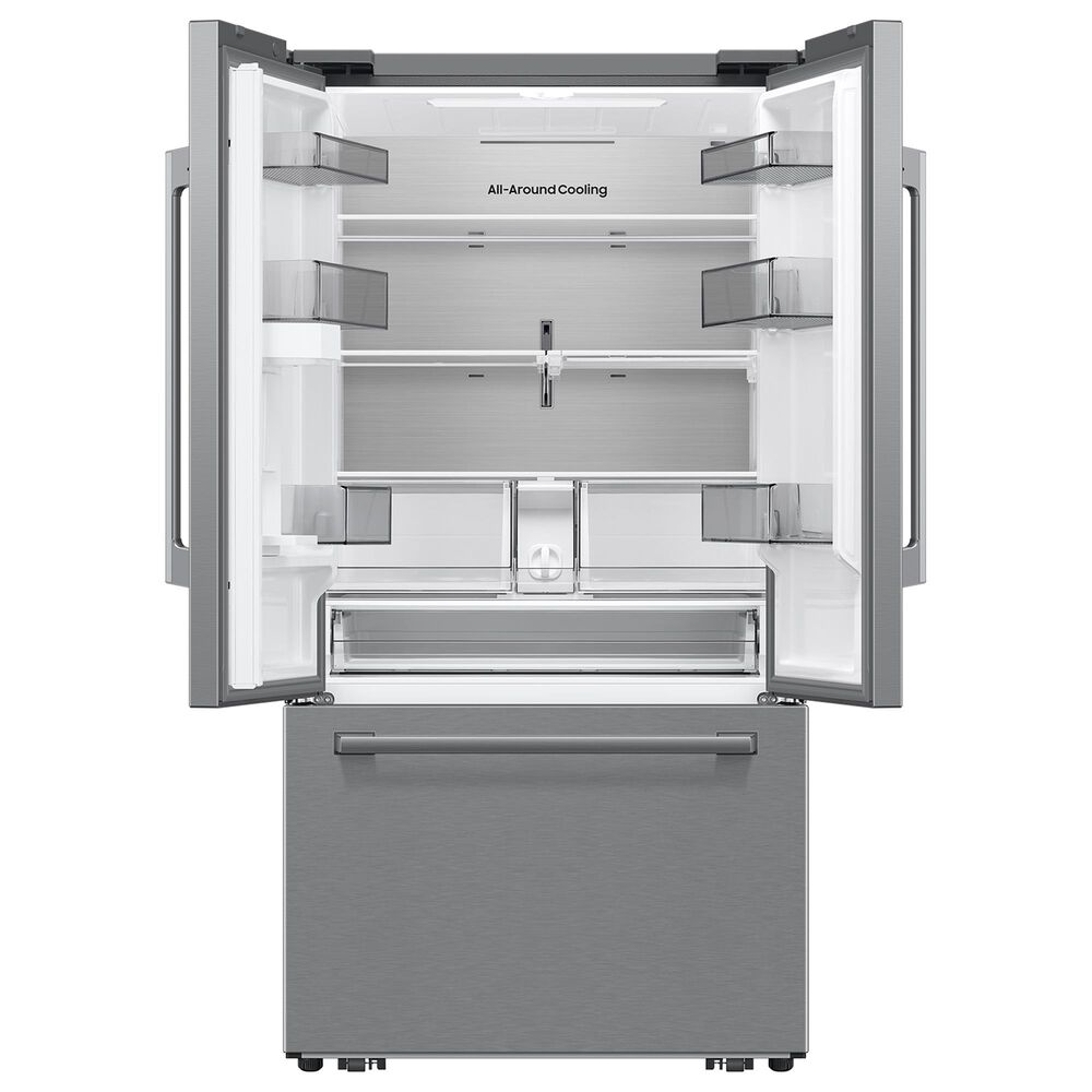 Samsung Bespoke AI 25 Cu. Ft. French Door Refrigerator with Zero Clearance Fit and In-Door Tall Water Dispenser in Fingerprint Resistant Stainless Steel, , large