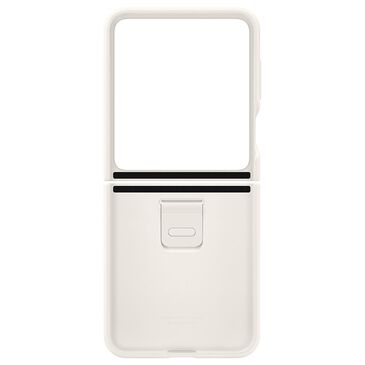 Samsung Silicone Case with Ring for Samsung Galaxy Z Flip5 in Cream, , large