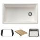 Blanco Inteos 33" Undermount Single Bowl Kitchen Sink in White, , large