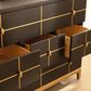 Jennifer Taylor Home Kingsly Storage Chest in Espresso Black and Gold, , large