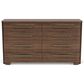 Riverside Furniture Delia 8-Drawer Dresser and Mirror in Nouveau Walnut, , large