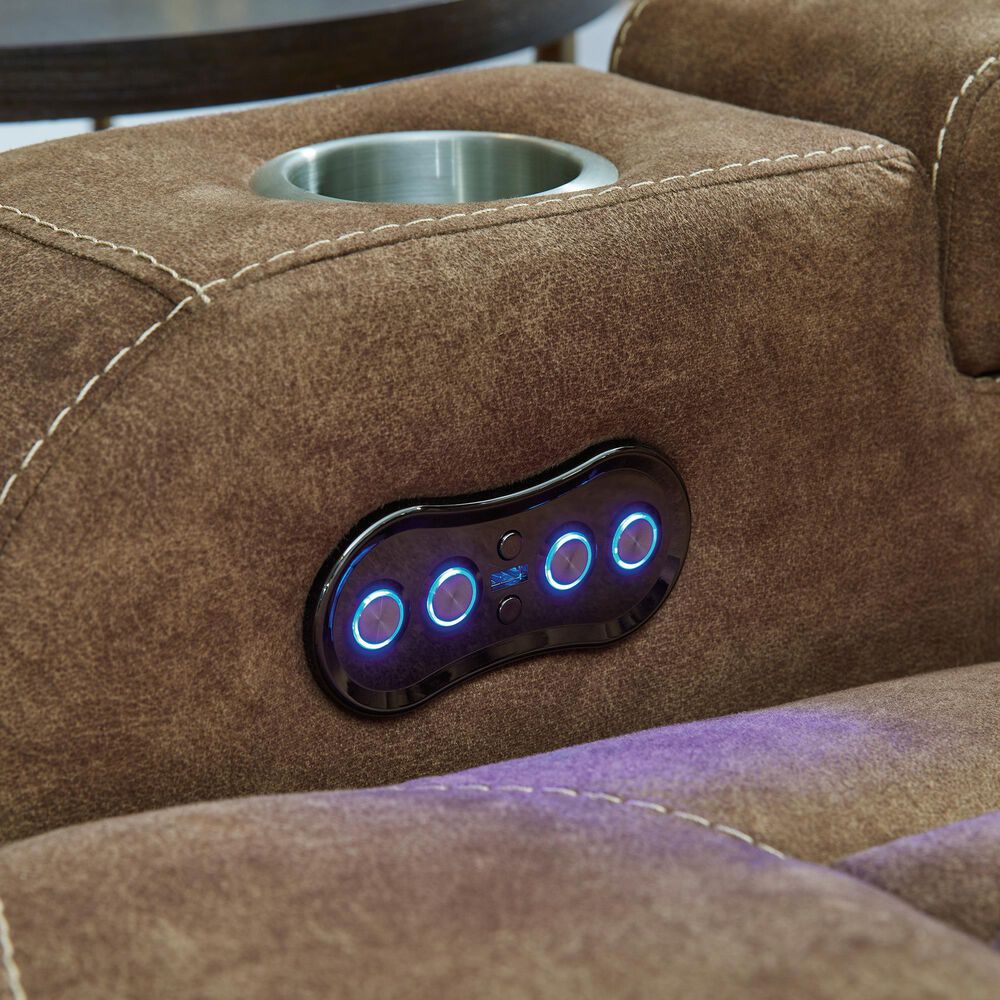 Ashley Wolfridge Power Reclining Loveseat in Brindle, , large
