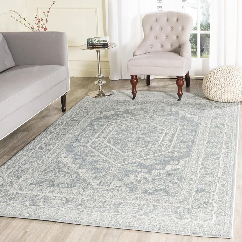 Safavieh Adirondack ADR108T-5 5"1" x 7"6" Slate/Ivory Area Rug, , large