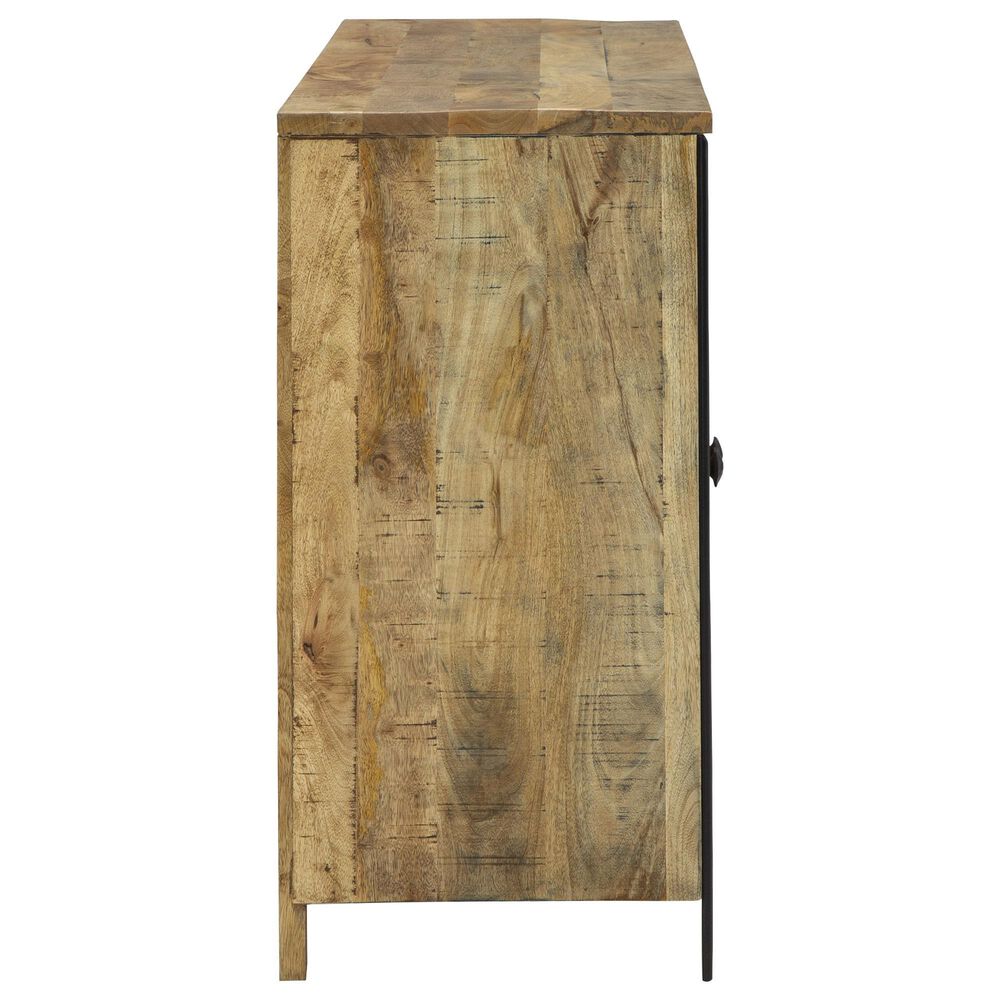 Ashley Camney Accent Cabinet in Distressed Light Brown and Black, , large