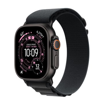 Apple Watch Ultra 3 (GPS+Cellular) 49mm Black Titanium Case with Black Alpine Loop - Large - Black - (2025)(Pre-Order), , large