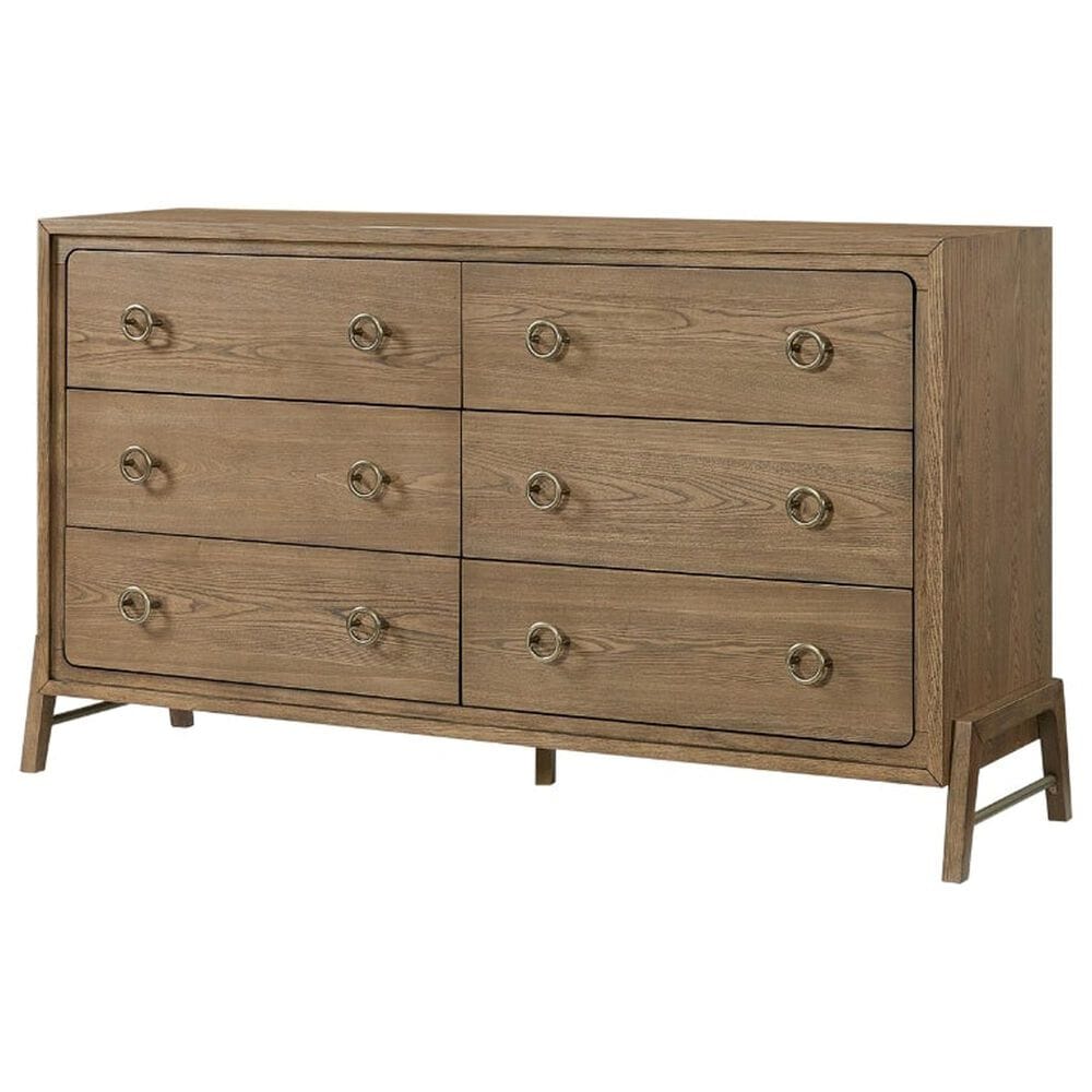 Sterling Timber Elure 5 Piece King Upholstered and Strap Panel Bedroom Set in Latte, , large