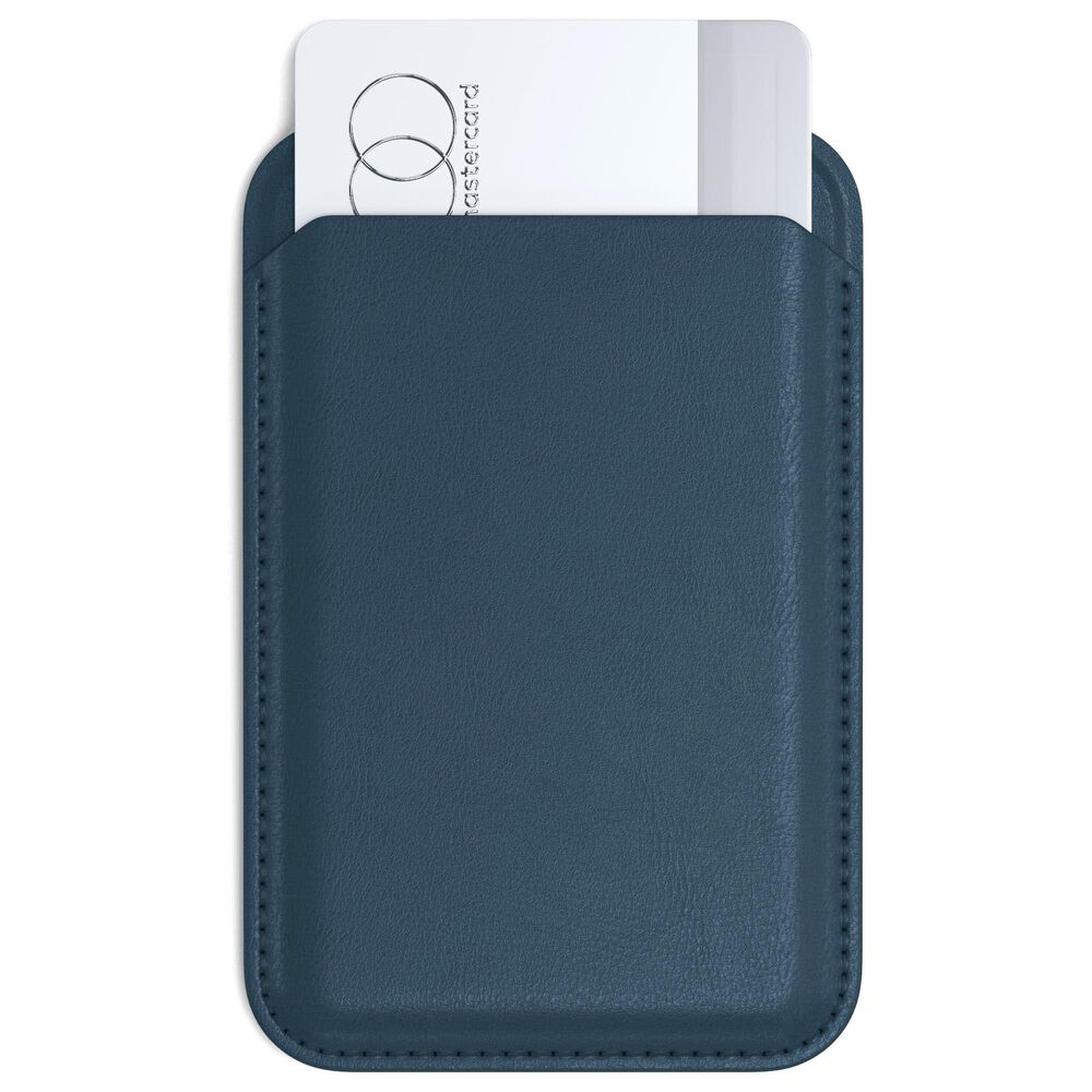 Satechi Vegan Leather Magnetic Wallet Stand in Dark Blue, , large