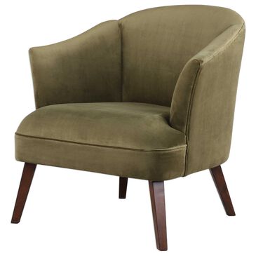 Uttermost Conroy Accent Chair in Olive Velvet, , large