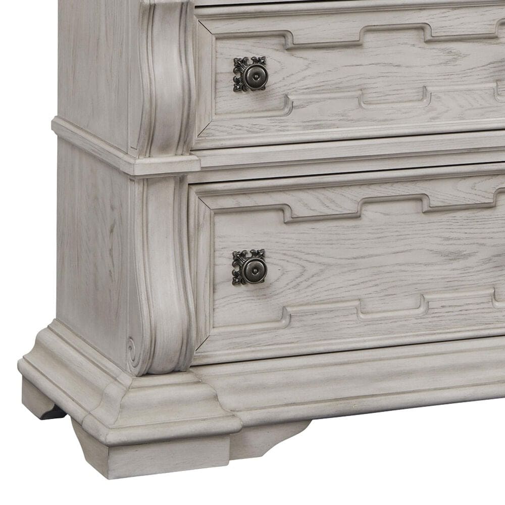 Millenium Bruchandi 4-Piece King Panel Bedroom Set in Antique White, , large