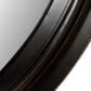 Maple and Jade 32" Round Metal Wall Mirror with Thin Frame in Matte Brown and Black, , large