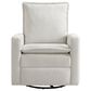 M Design Village Uptown Swivel Push Back Rocker Recliner in Boucle White, , large