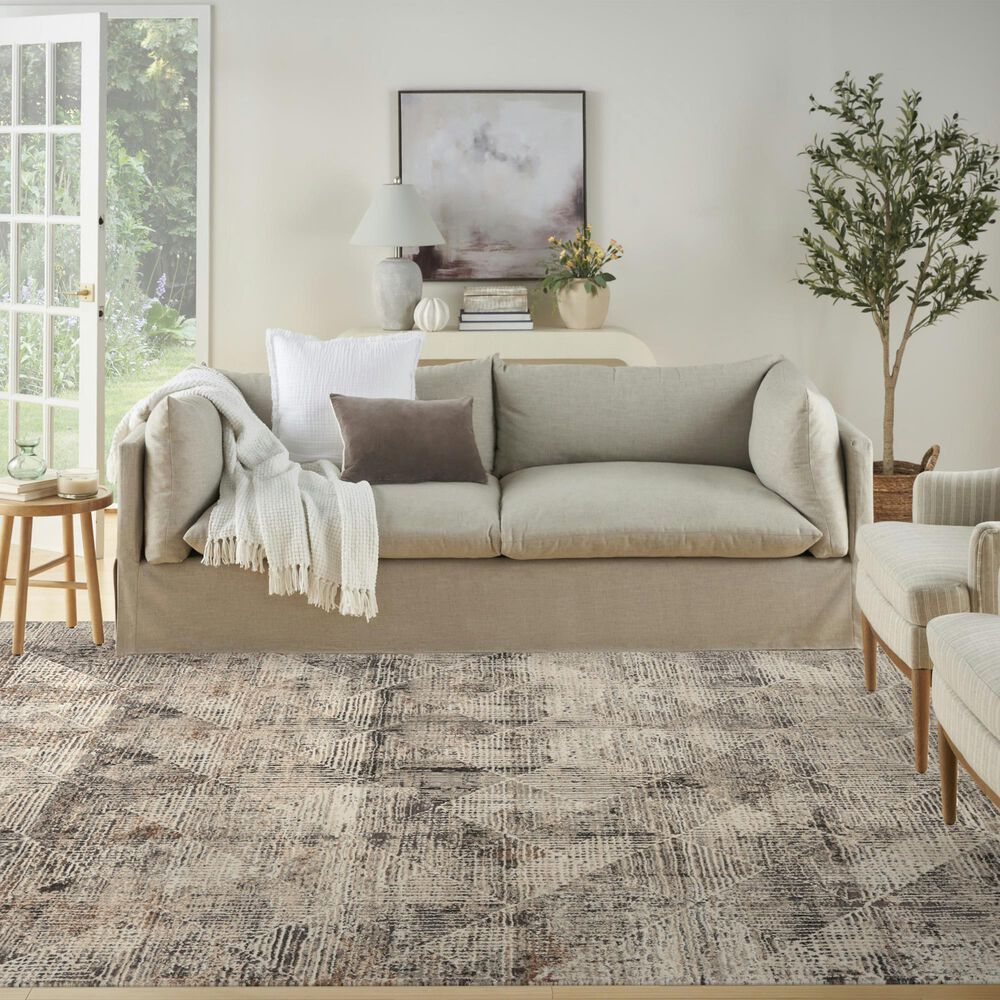 Nourison Sustainable Trends 7&#39;10&quot; x 9&#39;10&quot; Ivory and Multicolor Area Rug, , large