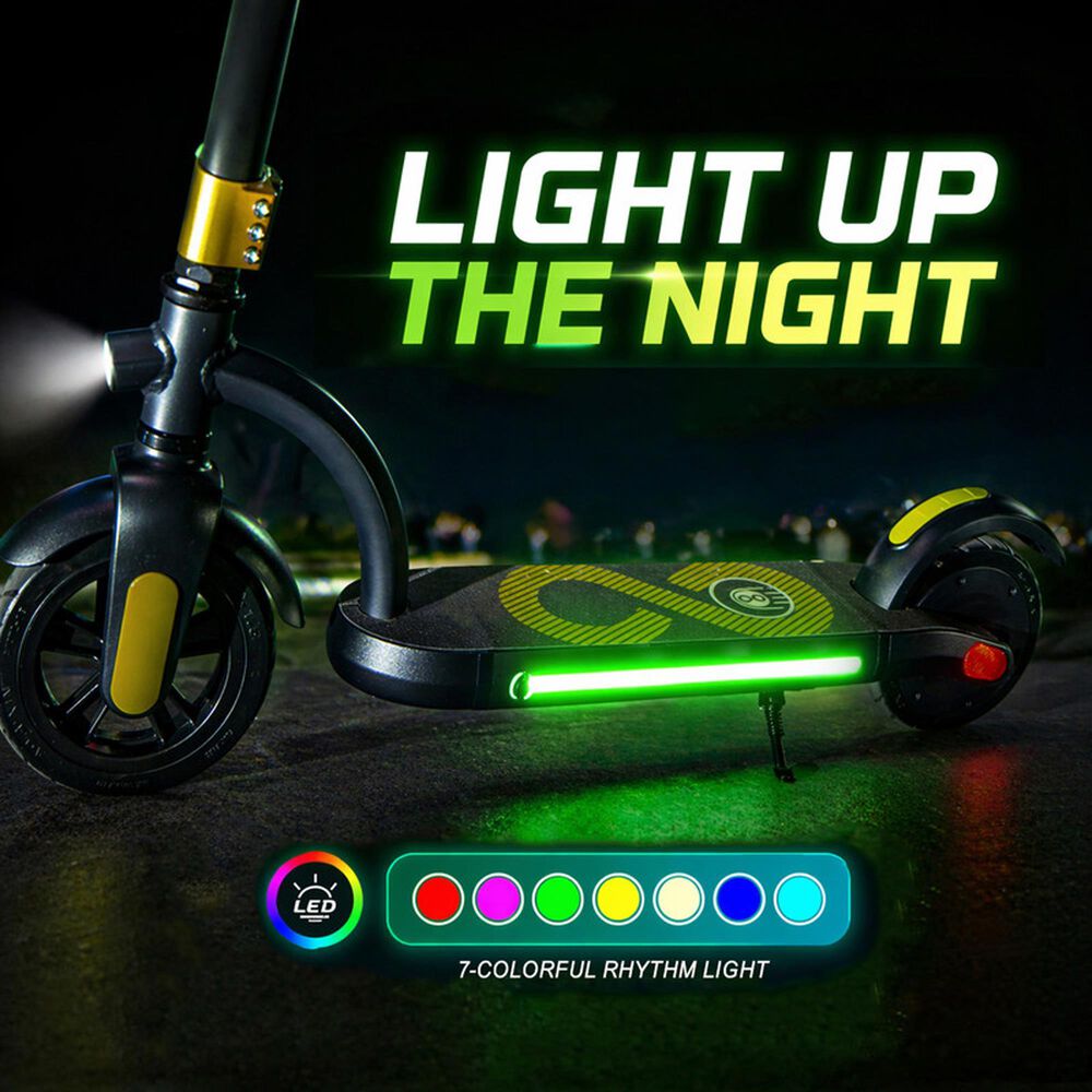 HOMLUX Kids Electric Scooter with 7" Tires in Gold, , large