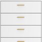 Ashley Socalle 5-Drawer Chest in Matte White and Gold, , large