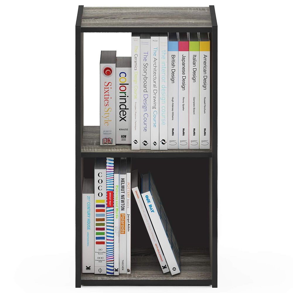 HOMLUX 2-Cube Open Shelf Bookshelf in French Oak, , large